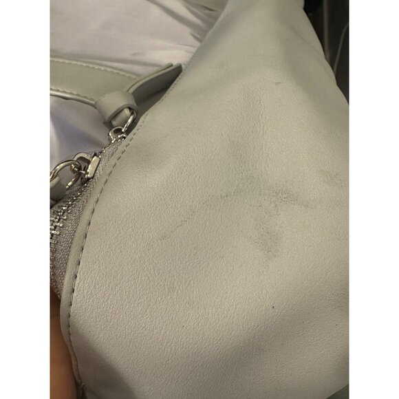 Madden Girl Nylon & Faux Leather Tote Bag Gray Large Shoulder Strap Versatile De - Picture 8 of 14